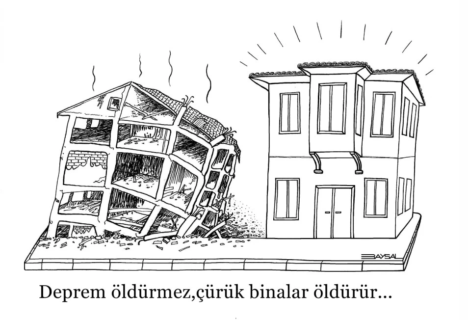 Dünya karikatürcüleri depremi çizdi - 1