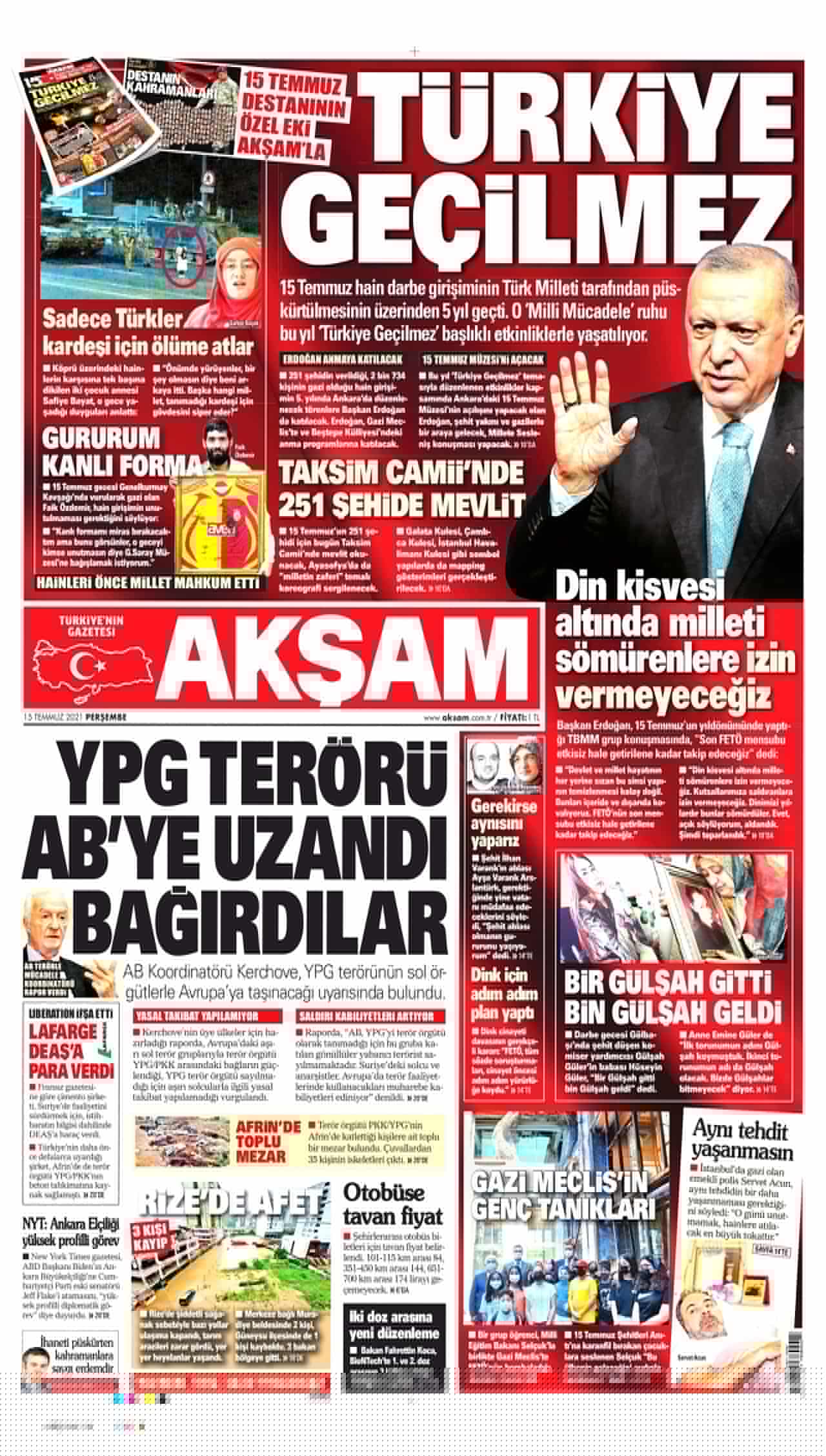 gazete manşetleri... 