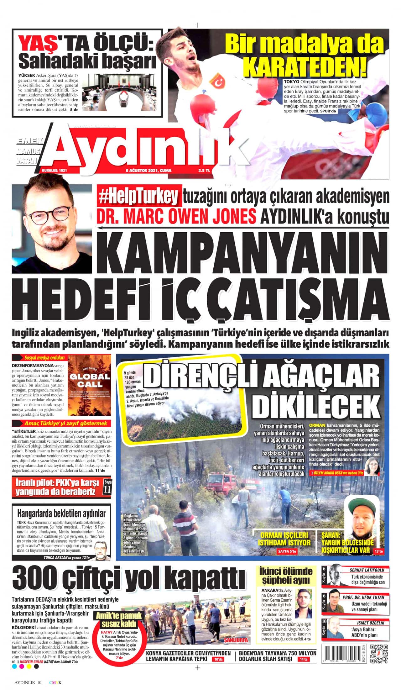 6.8.2021 Günün gazete manşetleri 