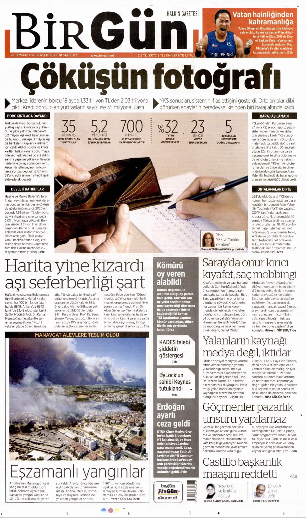 29.7.2021 Gazete başlıkları