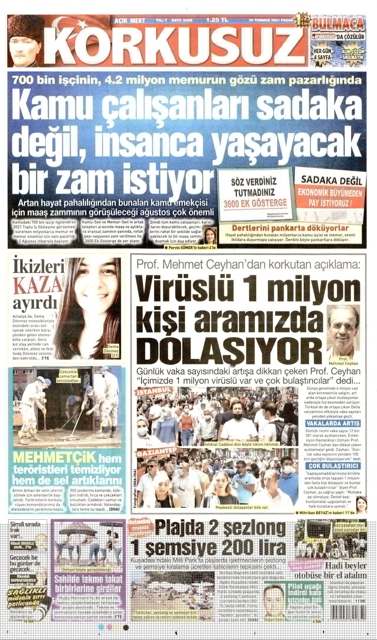25. 7.2021 Günün gazete başlıkları... 