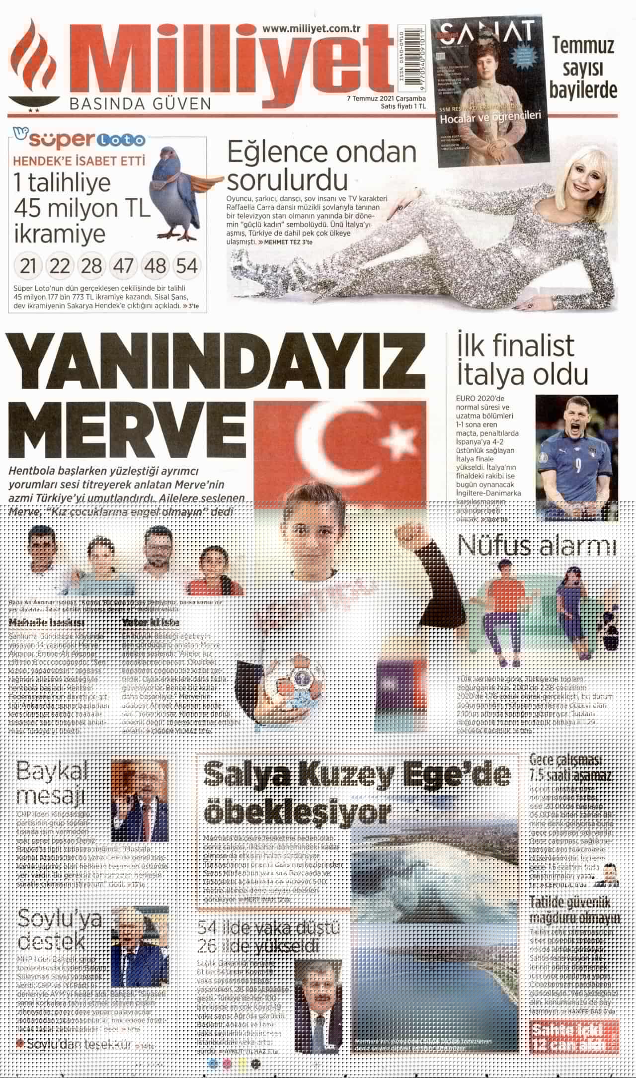 Günün gazete başlıkları 7 Temmuz 2021