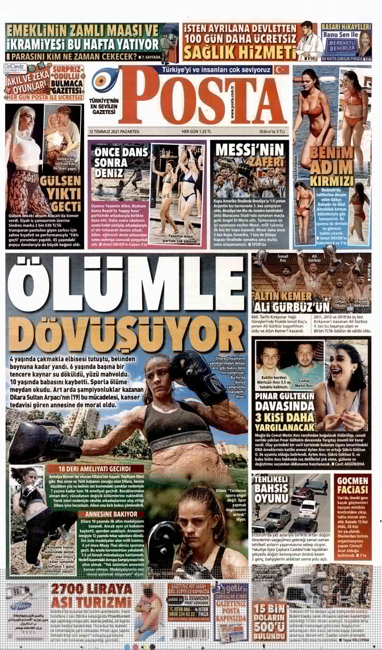 12 Temmuz 2021 gazete başlıkları