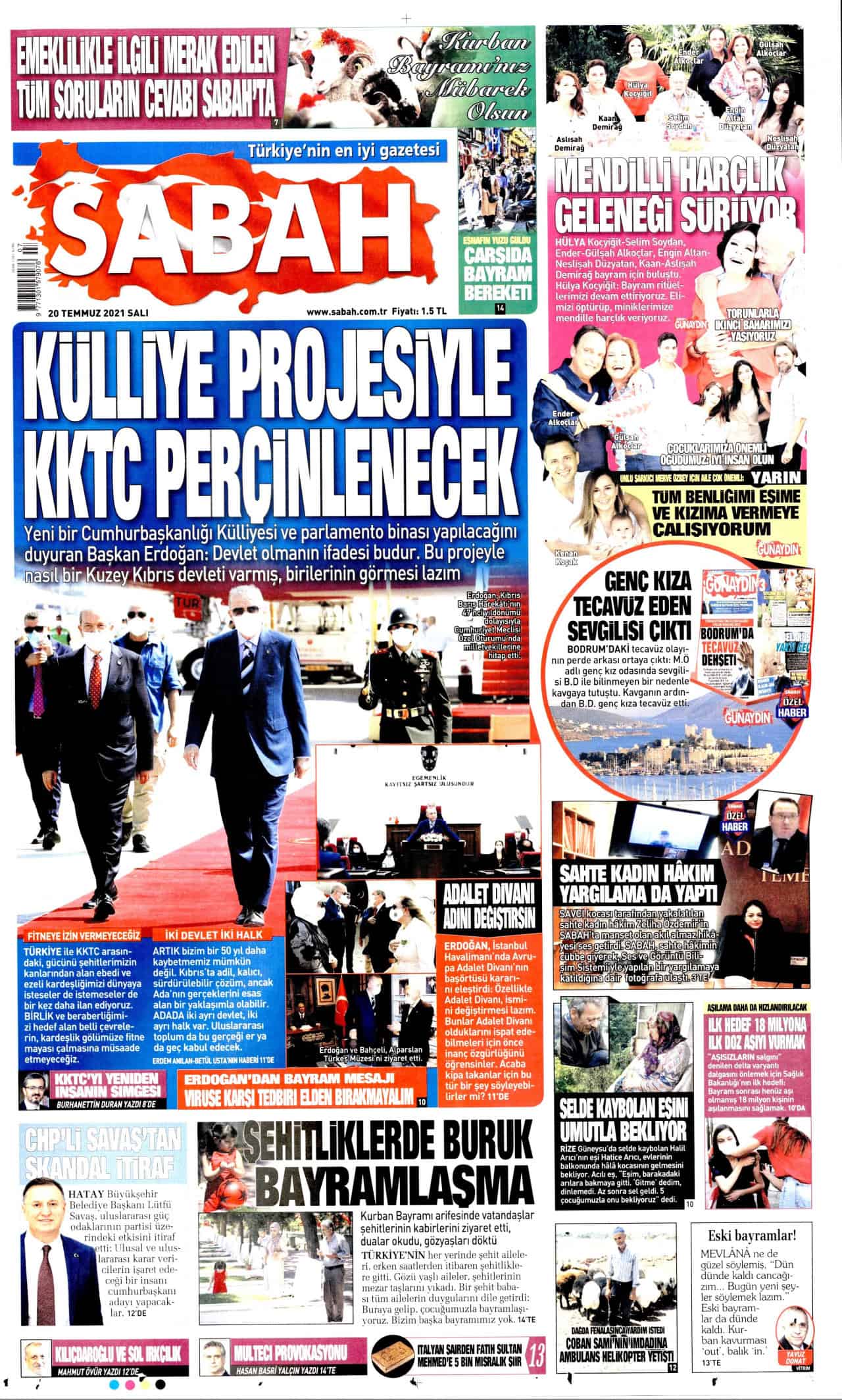 20.7 2021 gazete başlıkları... Gazete manşetleri