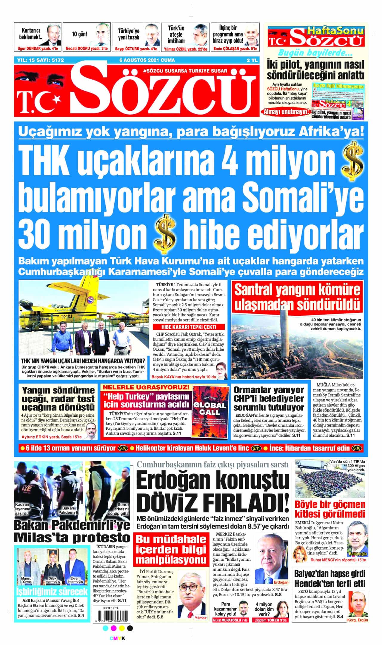 6.8.2021 Günün gazete manşetleri 