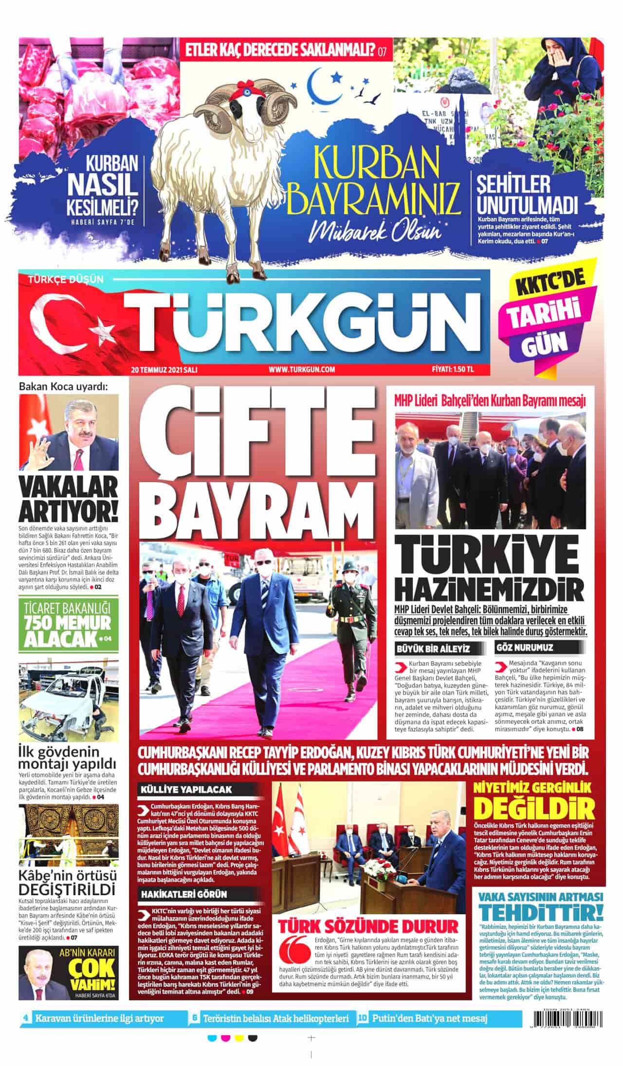 20.7 2021 gazete başlıkları... Gazete manşetleri