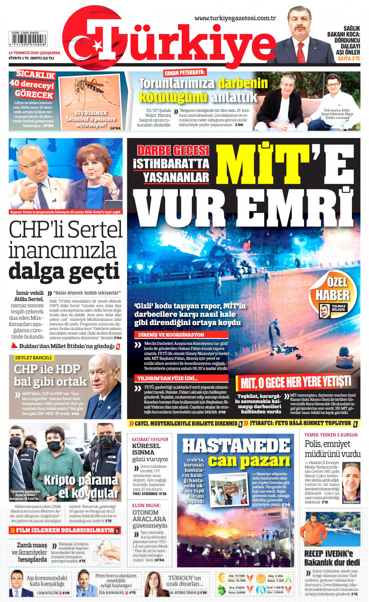 Günün gazete manşetleri... Günün gazete başlıkları 14.7.2021
