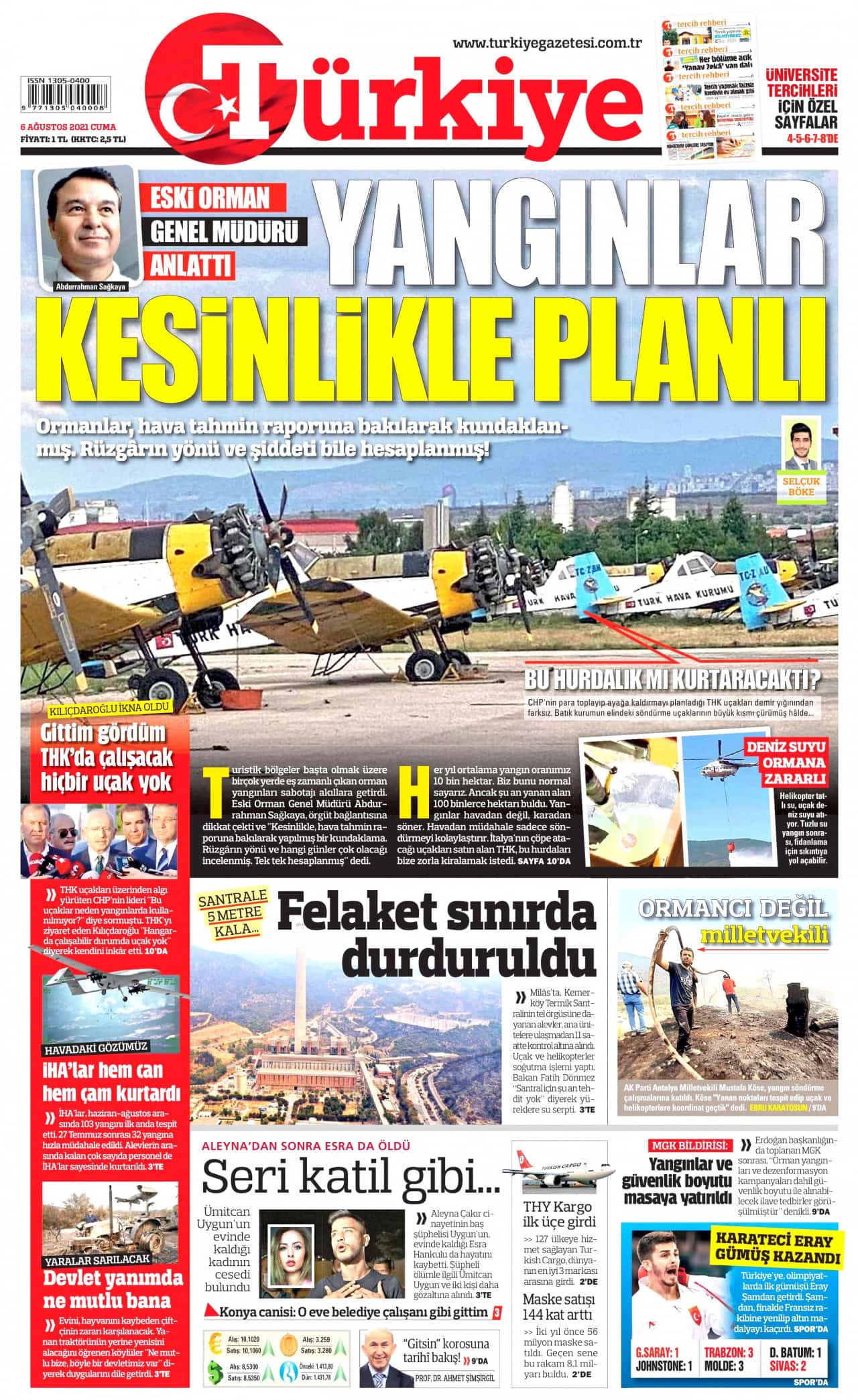 6.8.2021 Günün gazete manşetleri 