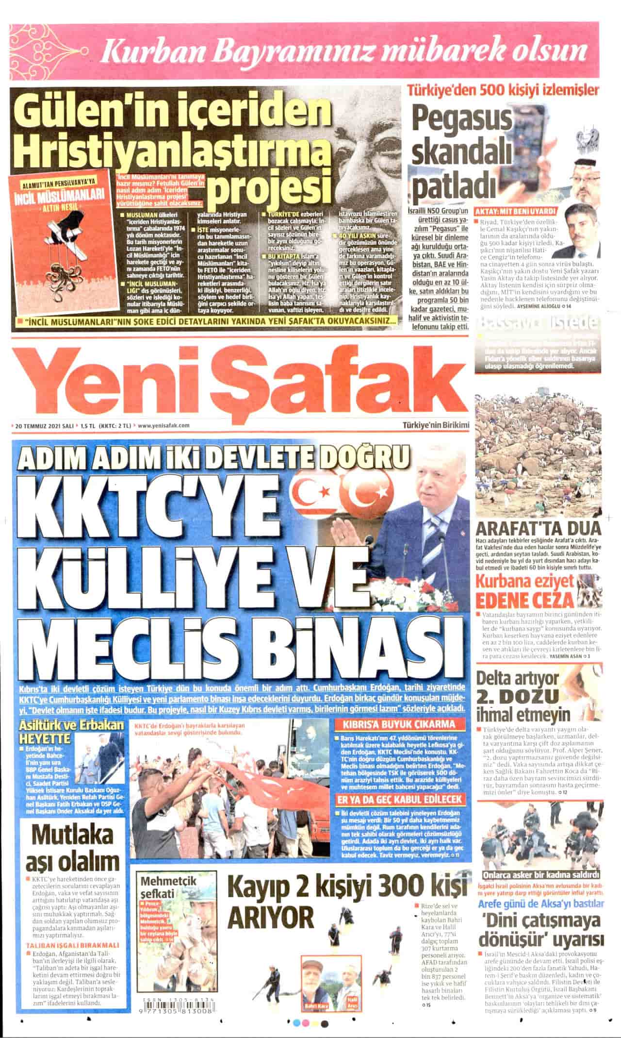 20.7 2021 gazete başlıkları... Gazete manşetleri