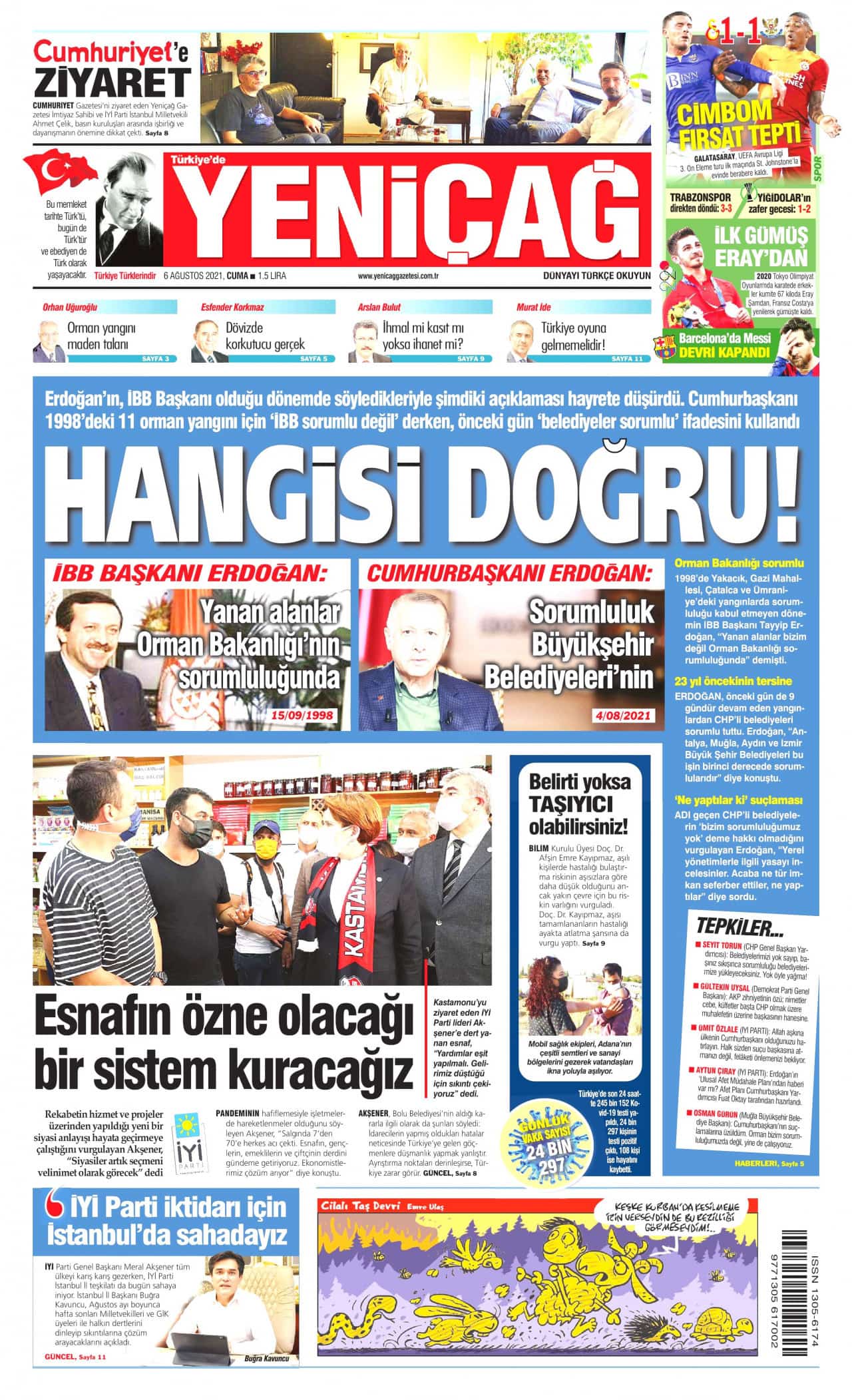 6.8.2021 Günün gazete manşetleri 