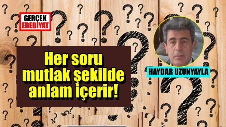 Anlamsız soru yoktur aptalca cevap vardır!