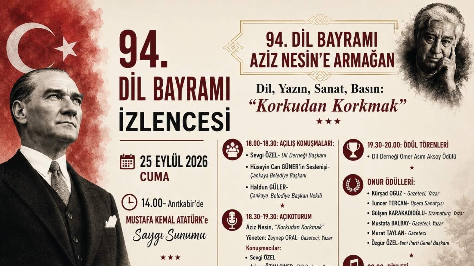 Dil Derneği'nden Özgür Özel’e Onur Ödülü