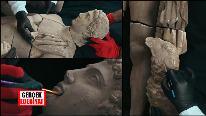 Aspendos'da kurnaz tanrı Hermes'ın heykeli bulundu