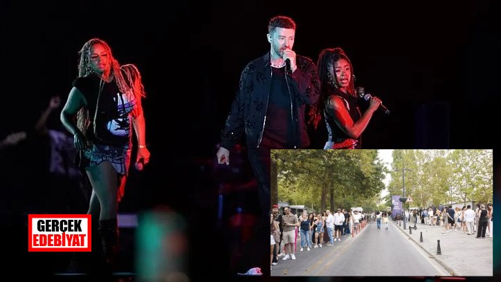 Justin Timberlake'in İstanbul konserini 30 bin kişi izledi