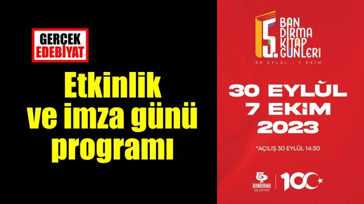5. Bandırma Kitap Günleri yarın başlıyor