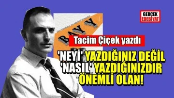 Bay y’nin anımsattıkları / Tacim Çiçek