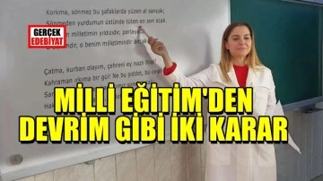 Eğitimde özlemini çektiğimiz devrim gibi iki karar