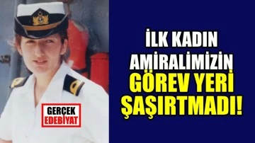 Onca erkeğin arasında ilk kadın amiral...  
