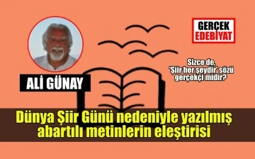 Sözüm ‘şiir’den içeri!