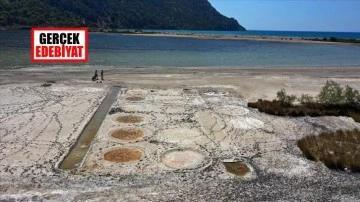Sular çekildi antik tuz tesisi ortaya çıktı