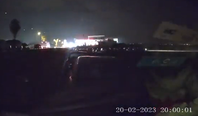 Hatay'da ürkütücü deprem anı görüntüsü